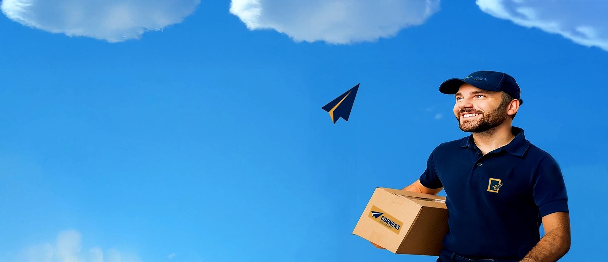 Corners Courier vehicle delivering packages, representing reliable courier services across the Southeast