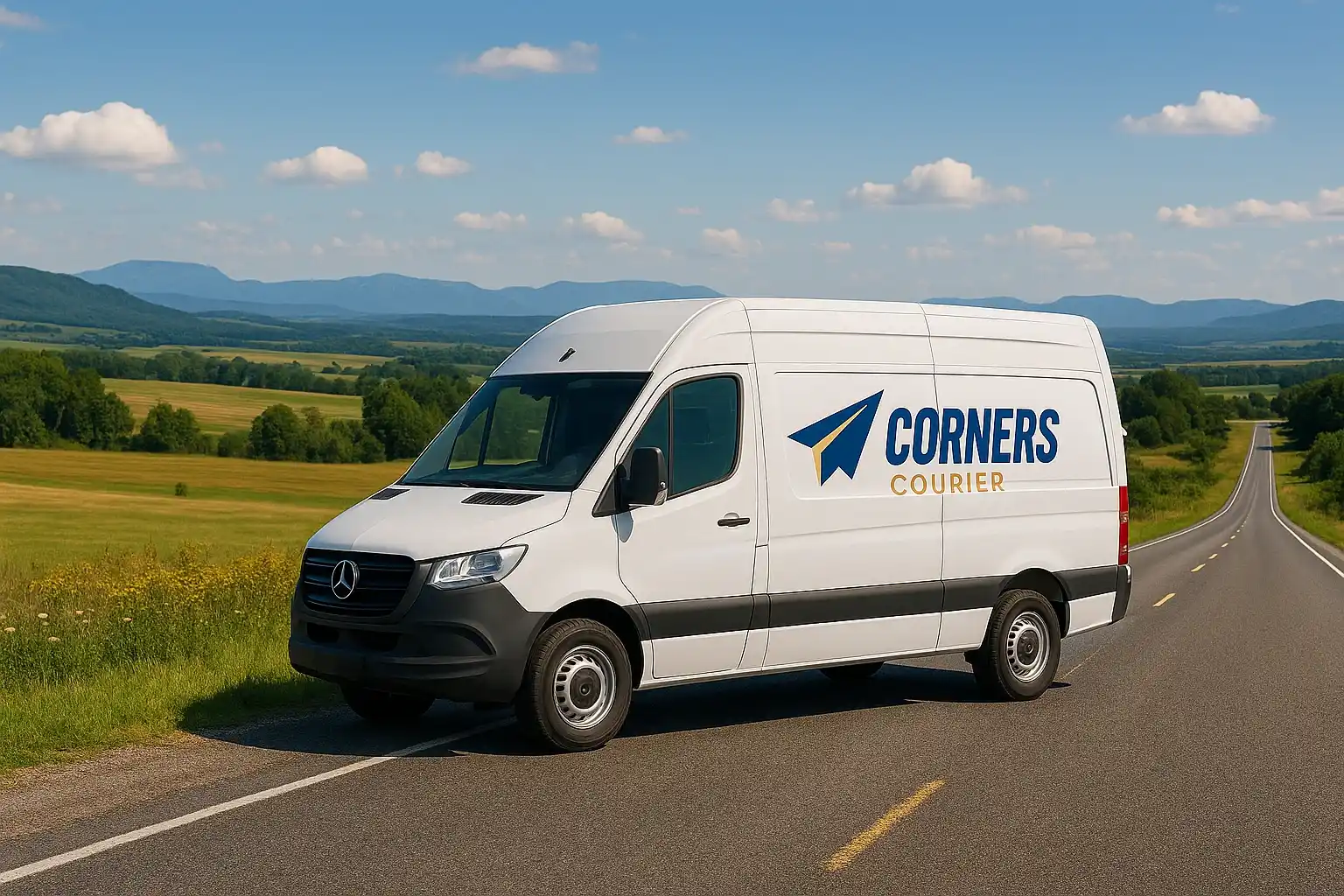 Courier handling environmental water sample, emphasizing specialized environmental sample transport