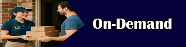 Icon representing on-demand package delivery services